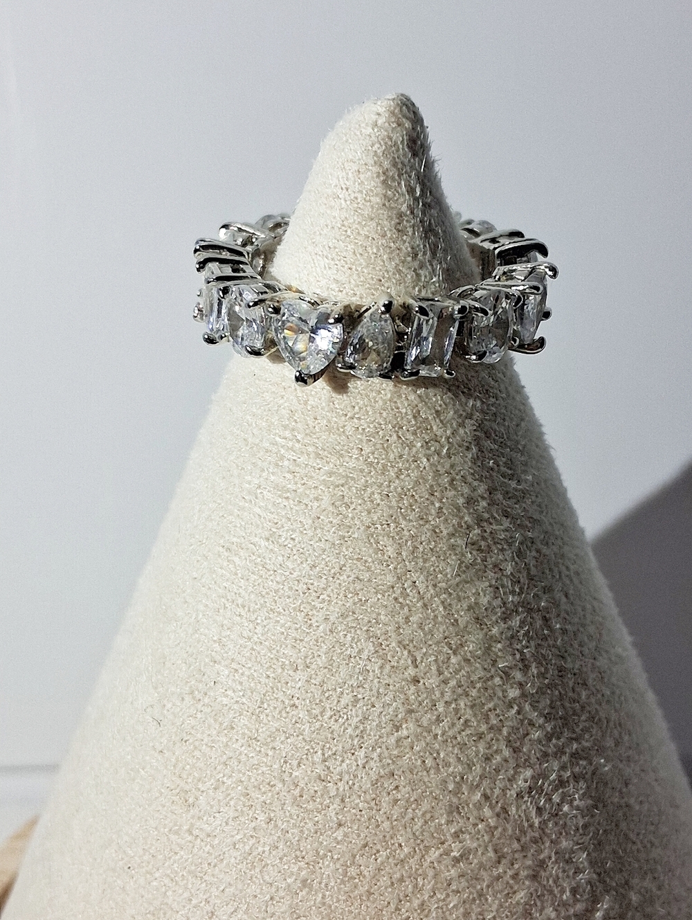 Silver Clear Cubic Zirconia Ring